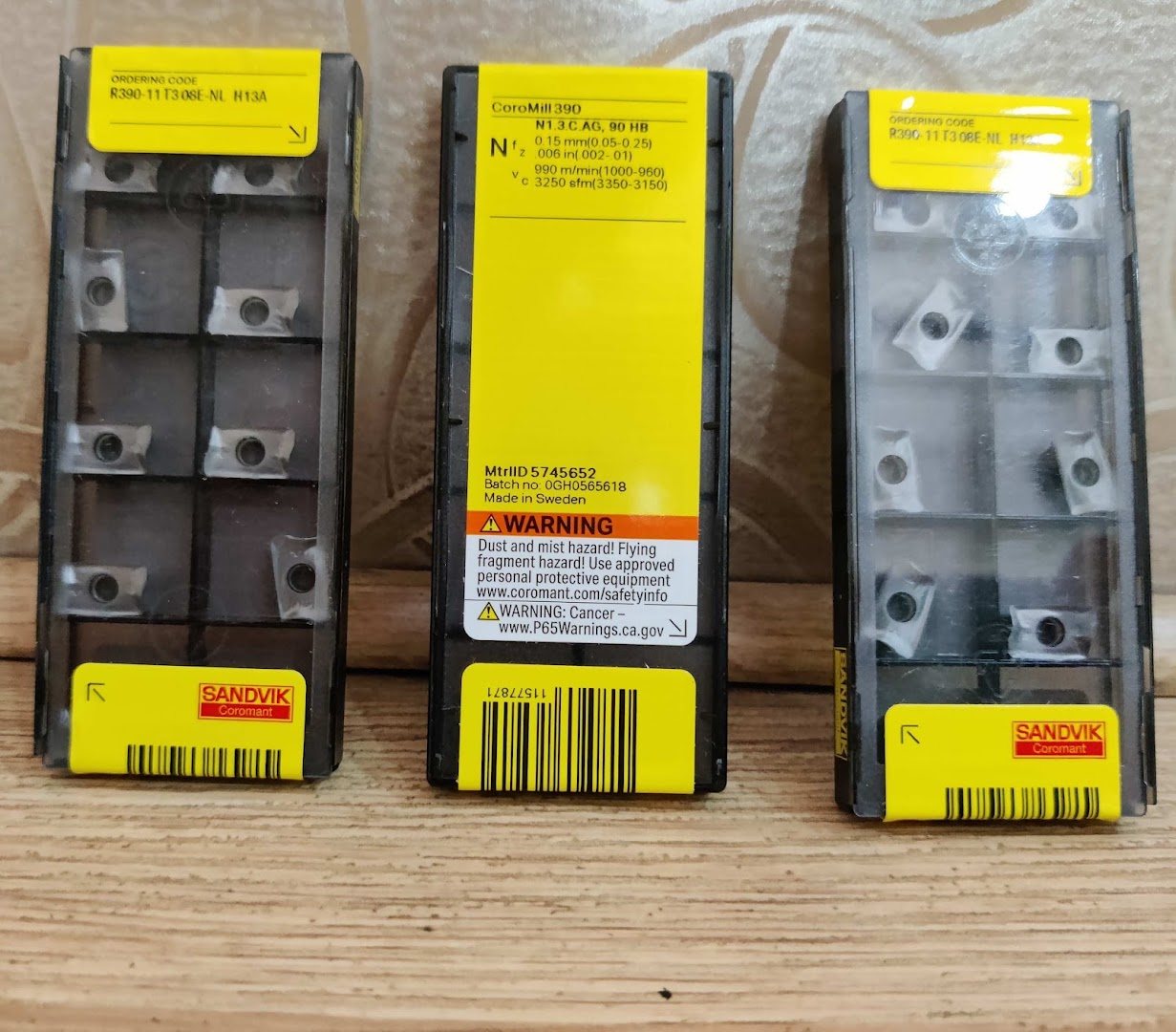 SANDVIK Coromant CoroMill 390 carbide milling inserts R390-11T3 08E-NL H13A in stock at RK ENGINEERING Chennai
